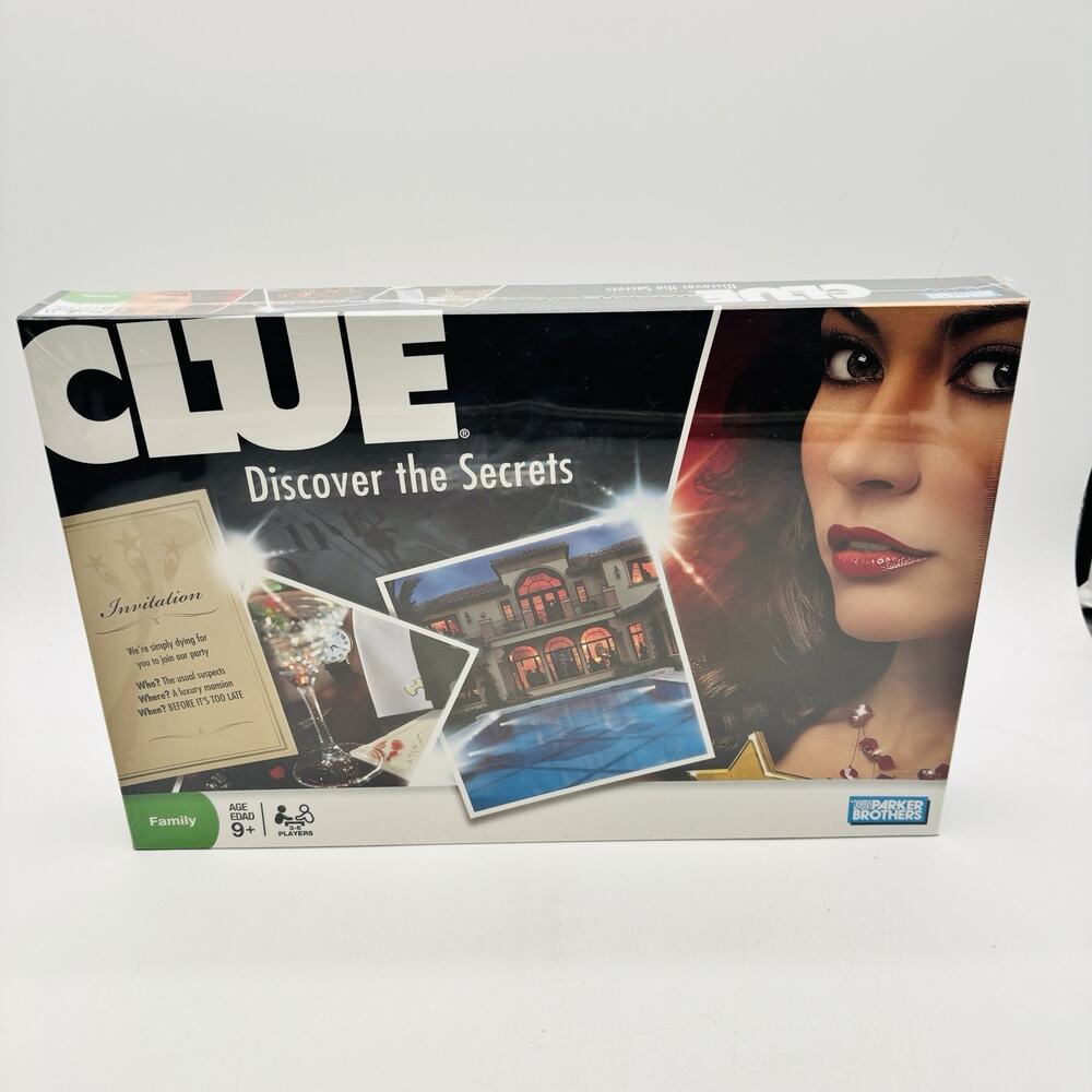 New Clue Discover the Secrets Board Game 2008 Parker Bros Complete New Sealed